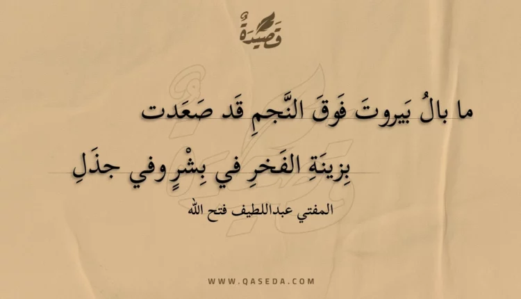 قصيدة ما بال بيروت فوق النجم قد صعدت