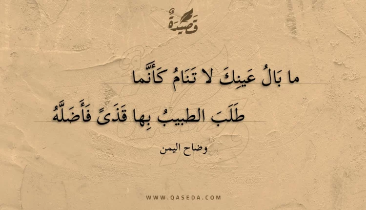 قصيدة ما بال عينك لا تنام كأنما
