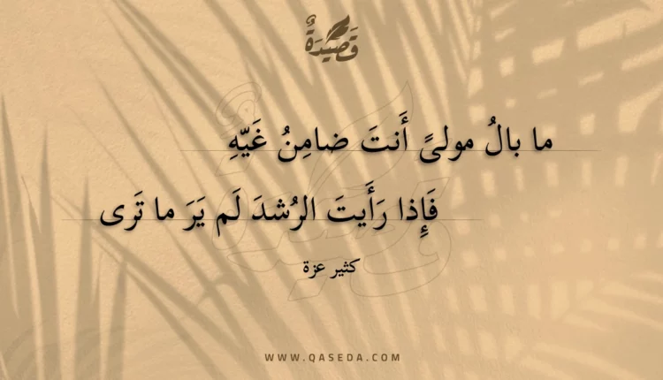 قصيدة ما بال مولى أنت ضامن غيه