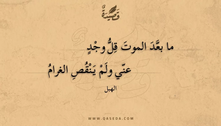 قصيدة ما بعد الموت قل وجد