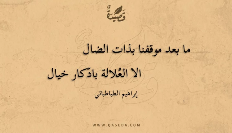 قصيدة ما بعد موقفنا بذات الضال