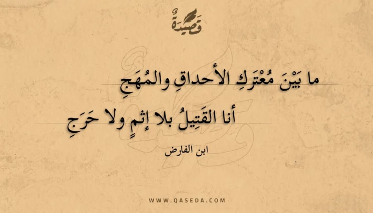 قصيدة ما بين معترك الأحداق والمهج