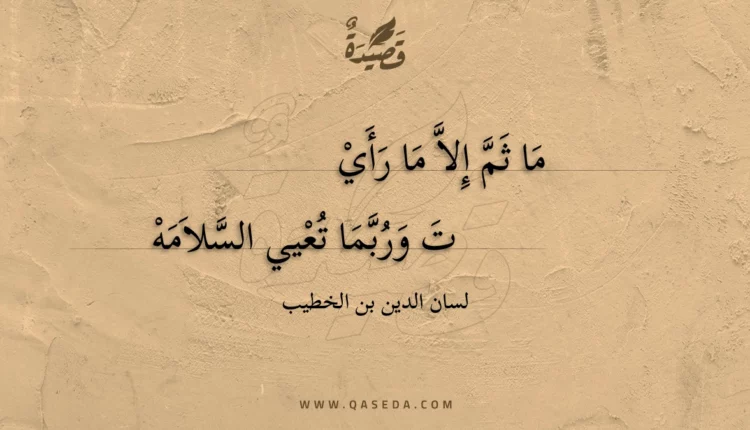 قصيدة ما ثم إلا ما رأيت