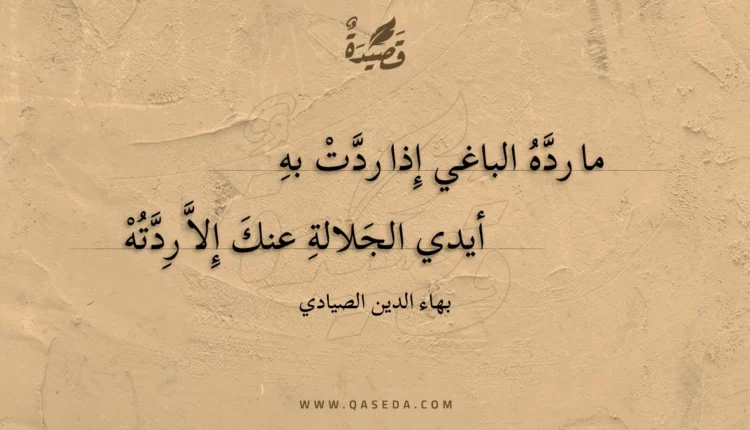 قصيدة ما رده الباغي إذا ردت به