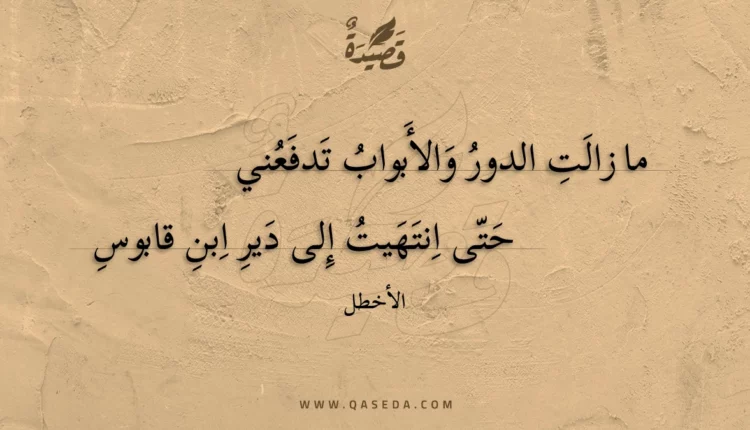 قصيدة ما زالت الدور والأبواب تدفعني