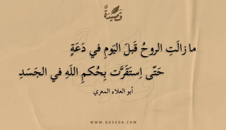 قصيدة ما زالت الروح قبل اليوم في دعة