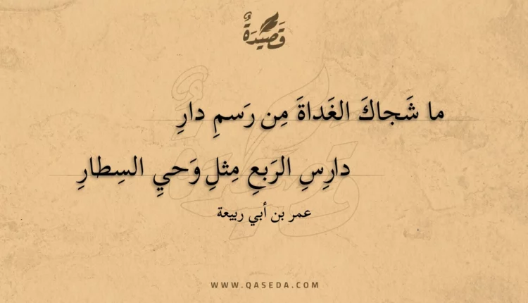 قصيدة ما شجاك الغداة من رسم دار