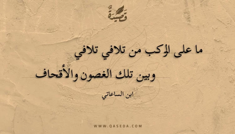قصيدة ما على الركب من تلافي تلافي