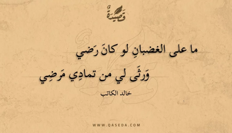 قصيدة ما على الغضبان لو كان رضي