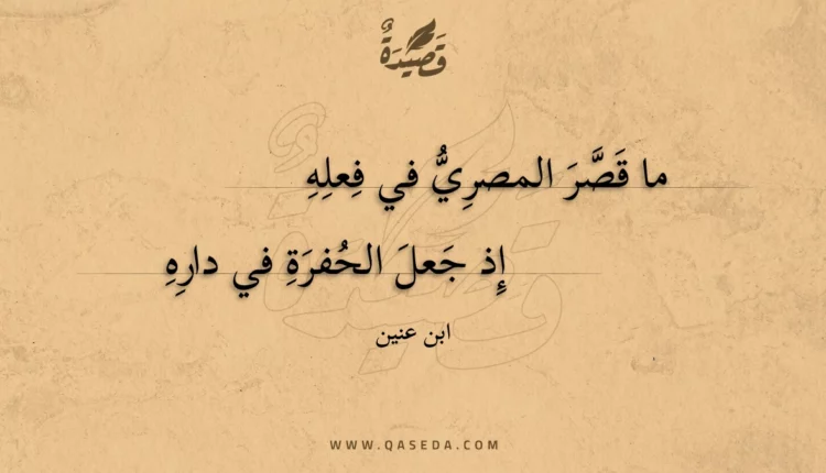 قصيدة ما قصر المصري في فعله