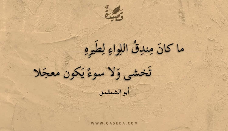 قصيدة ما كان مندق اللواء لطيره