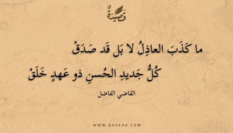 قصيدة ما كذب العاذل لا بل قد صدق