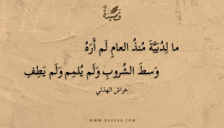 قصيدة ما لدبية منذ العام لم أره