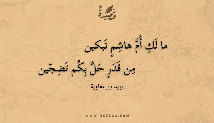 قصيدة ما لك أم هاشم تبكين