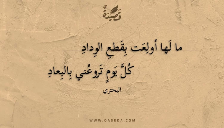 قصيدة ما لها أولعت بقطع الوداد
