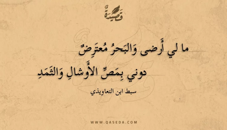 قصيدة ما لي أرضى والبحر معترض