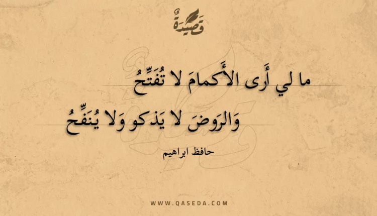 قصيدة ما لي أرى الأكمام لا تفتح