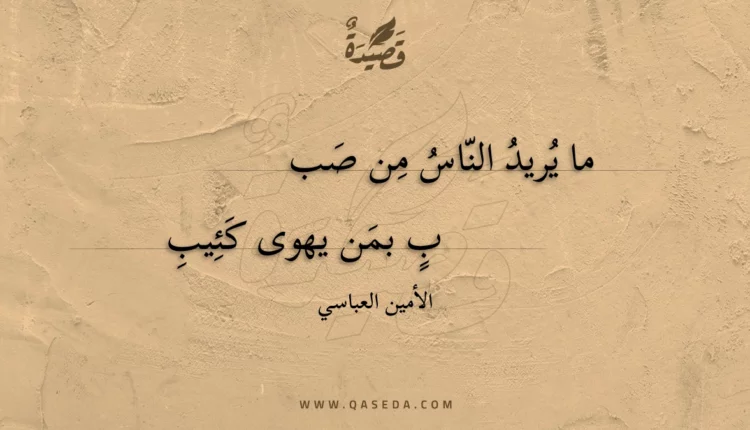 قصيدة ما يريد الناس من صبب