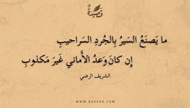 قصيدة ما يصنع السير بالجرد السراحيب