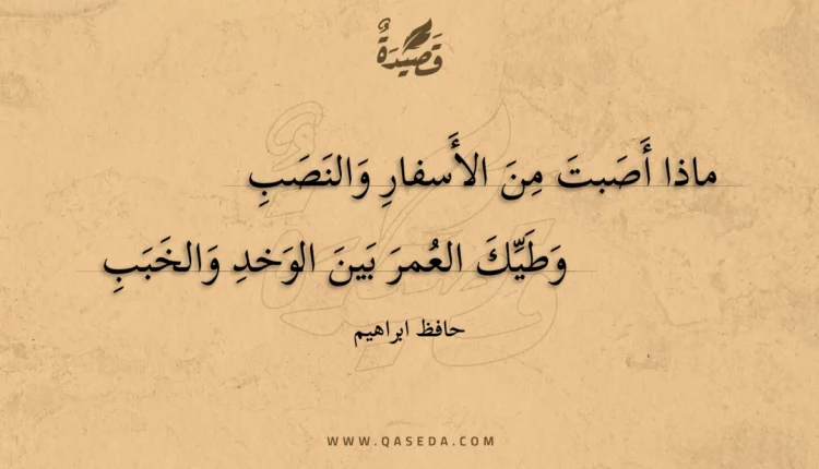 قصيدة ماذا أصبت من الأسفار والنصب