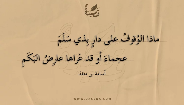 قصيدة ماذا الوقوف على دار بذي سلم