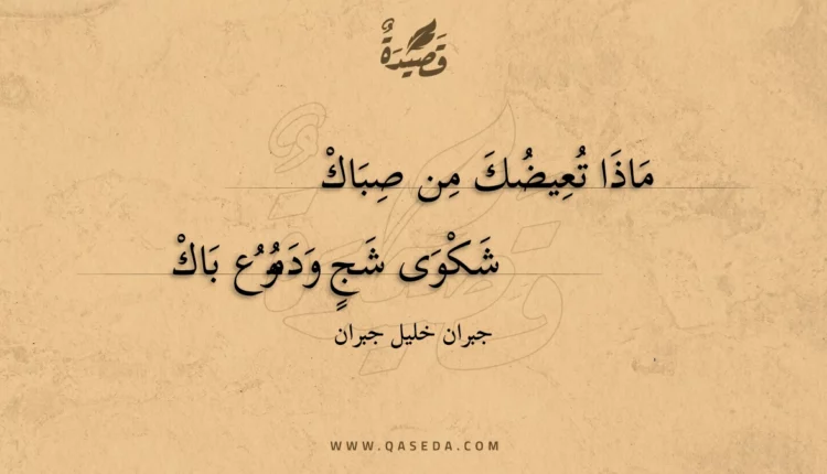 قصيدة ماذا تعيضك من صباك