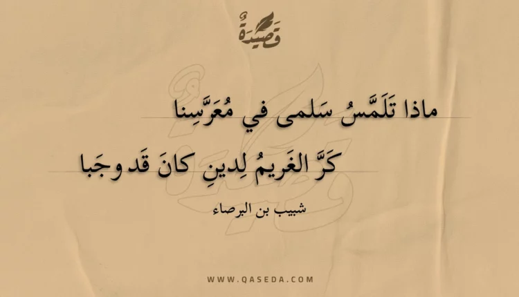 قصيدة ماذا تلمس سلمى في معرسنا
