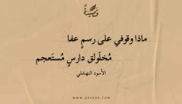 قصيدة ماذا وقوفي على رسمٍ عفا