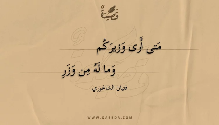 قصيدة متى أرى وزيركم