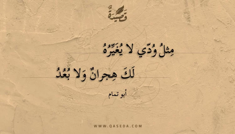 قصيدة مثل ودي لا يغيره
