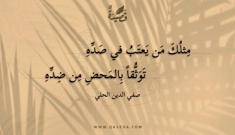 قصيدة مثلك من يعتب في صده