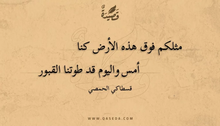 قصيدة مثلكم فوق هذه الأرض كنا
