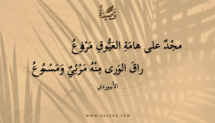 قصيدة مجد على هامة العيوق مرفوع