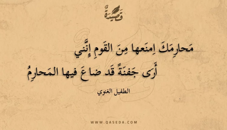 قصيدة محارمك امنعها من القوم إنني