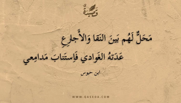 قصيدة محل لهم بين النقا والأجارع