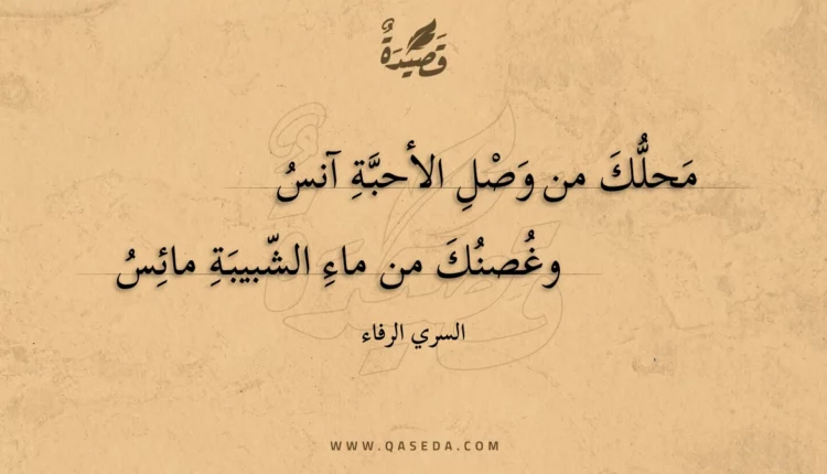 قصيدة محلك من وصل الأحبة آنس
