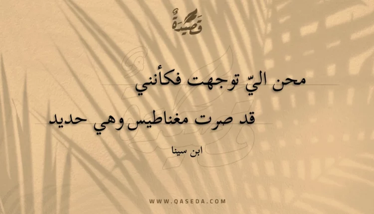 قصيدة محن الي توجهت فكأنني