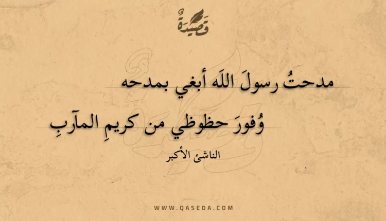 قصيدة مدحت رسول الله أبغي بمدحه