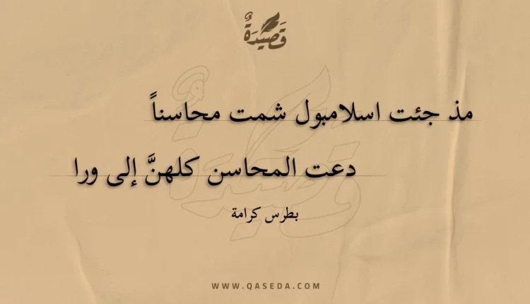 قصيدة مذ جئت اسلامبول شمت محاسنا