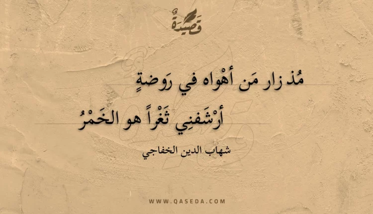 قصيدة مذ زار من أهواه في روضة