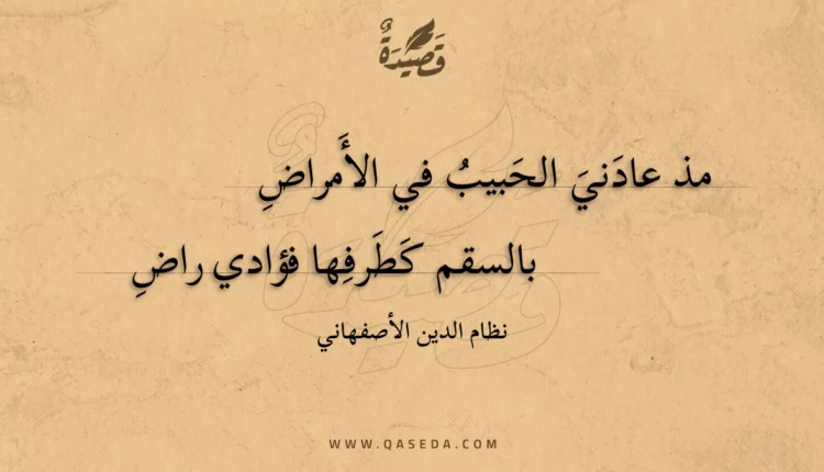 قصيدة مذ عادني الحبيب في الأمراض