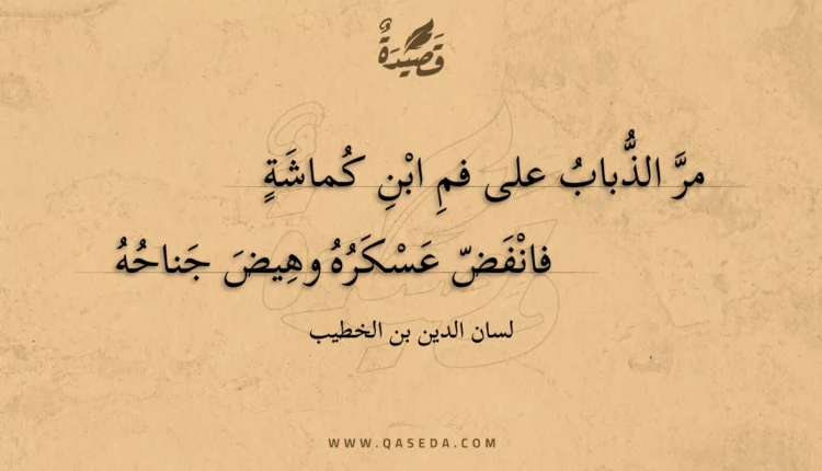 قصيدة مر الذباب على فم ابن كماشة