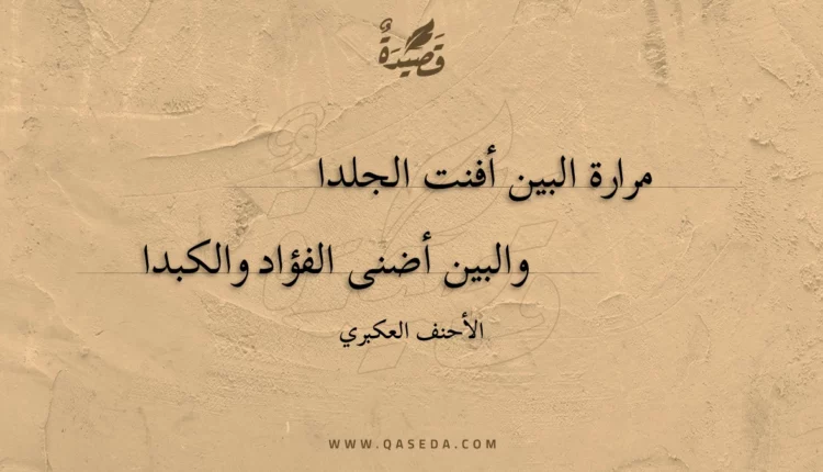 قصيدة مرارة البين أفنت الجلدا