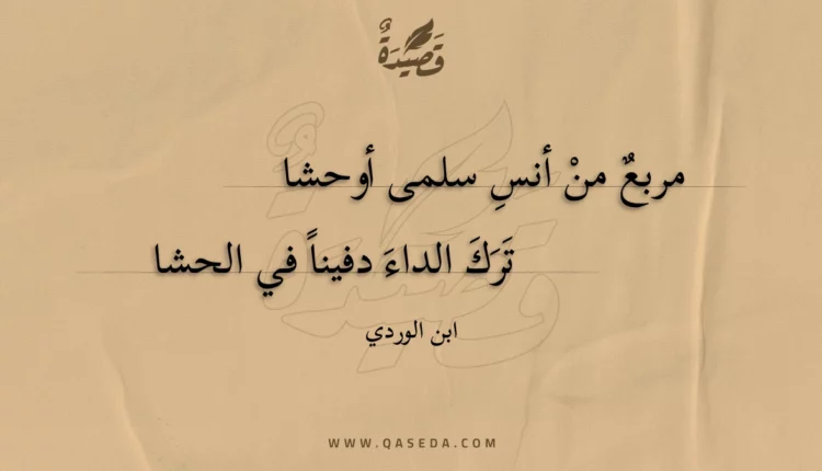 قصيدة مربع من أنس سلمى أوحشا