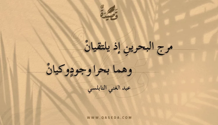 قصيدة مرج البحرين إذ يلتقيان