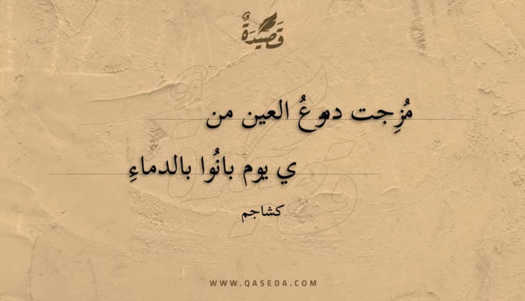 قصيدة مزجت دموع العين من