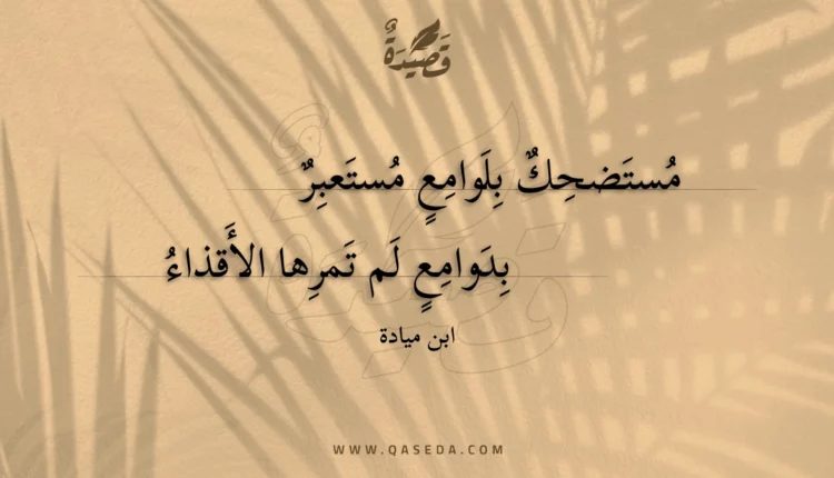 قصيدة مستضحك بلوامع مستعبر