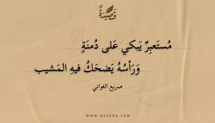 قصيدة مستعبر يبكي على دمنة