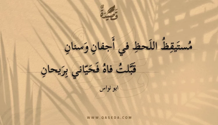 قصيدة مستيقظ اللحظ في أجفان وسنان