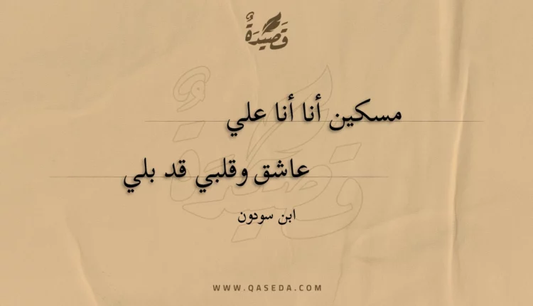 قصيدة مسكين أنا أنا علي